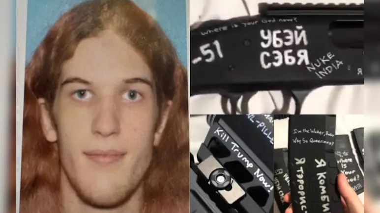 "Minneapolis church shooting – Robin Westman opened fire at Annunciation Catholic School, wrote 'Nuke India' and 'Kill Trump' on guns, killing two children before suicide."