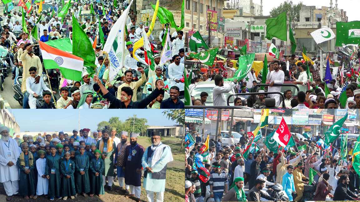 भारत में ईद मिलाद-उन-नबी का जुलूस-ए-मोहम्मदी, रोशनी और उत्सव का नज़ारा